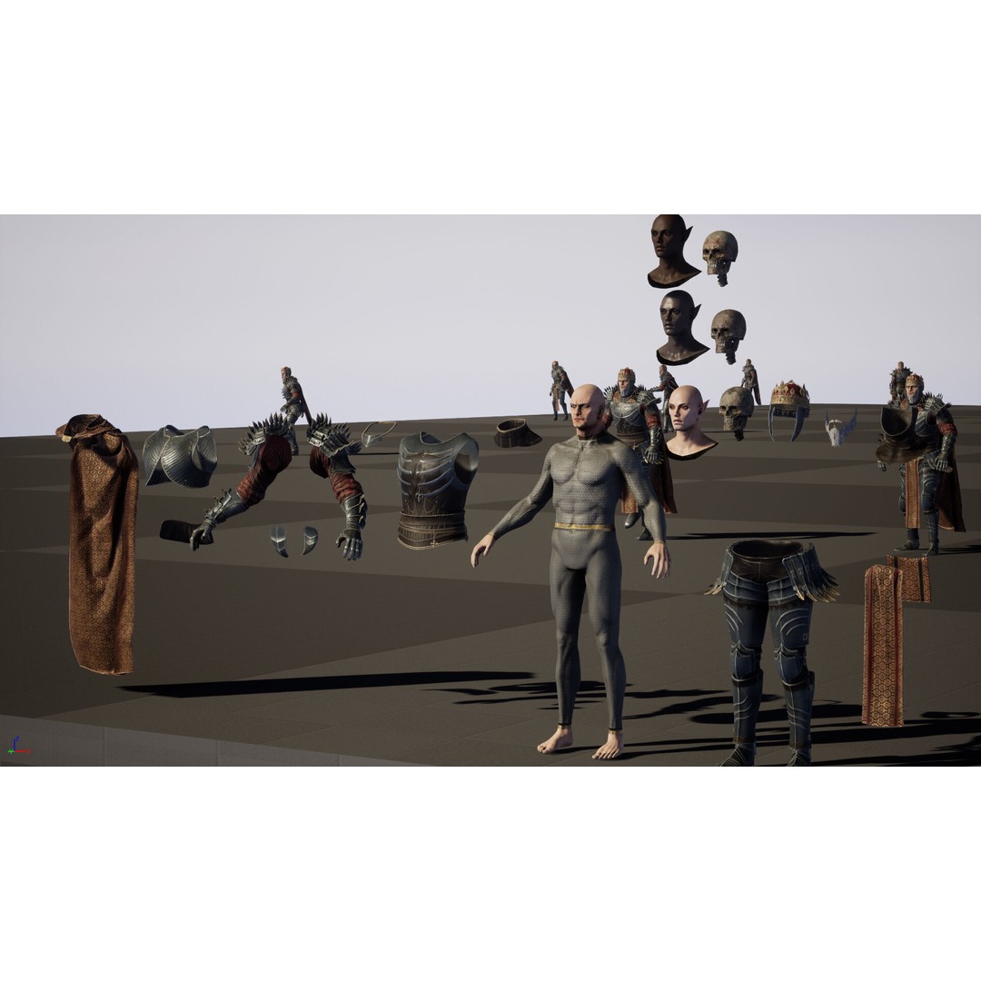 Dead King 3D Model – Low Poly Fantasy Character, Rigged, FBX - View 30