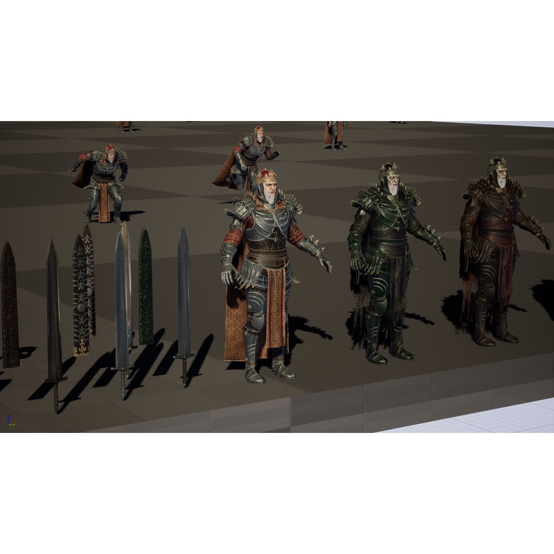 Dead King 3D Model – Low Poly Fantasy Character, Rigged, FBX - View 32
