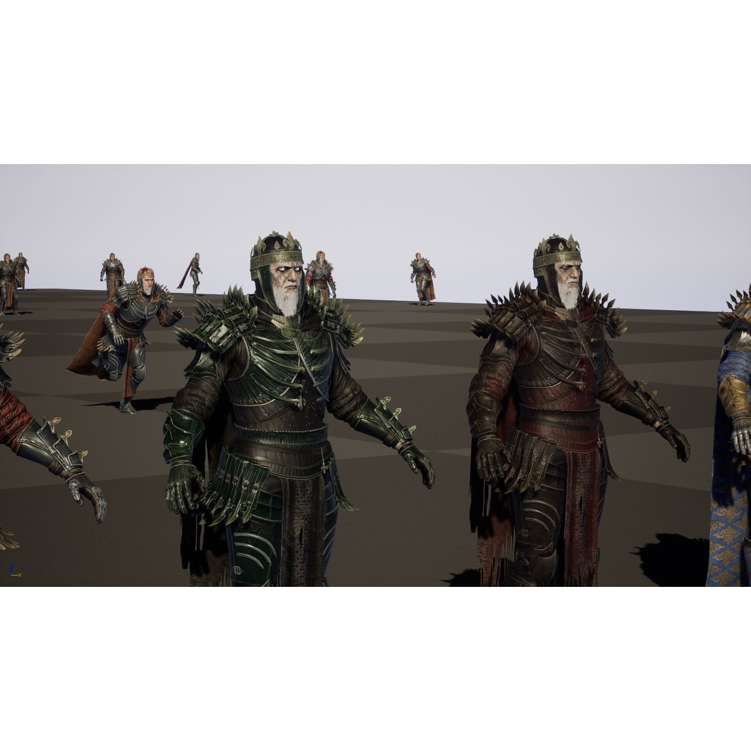 Dead King 3D Model – Low Poly Fantasy Character, Rigged, FBX - View 34