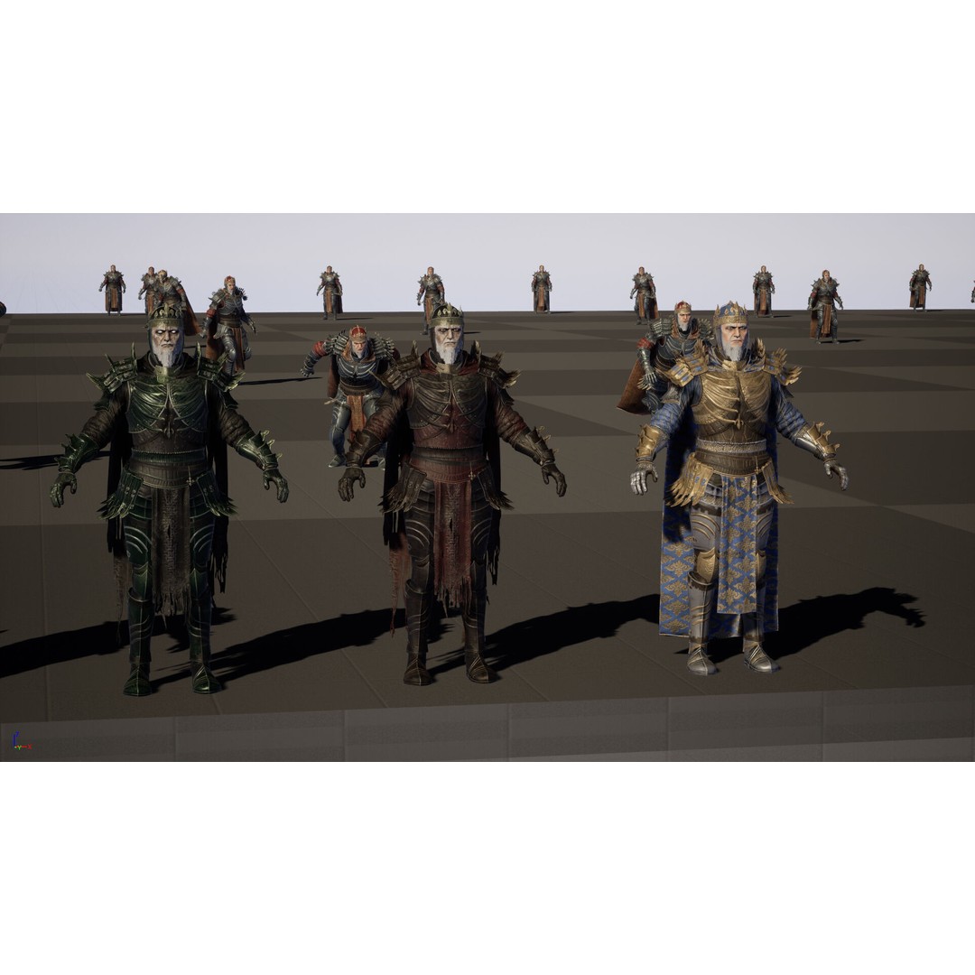 Dead King 3D Model – Low Poly Fantasy Character, Rigged, FBX - View 35