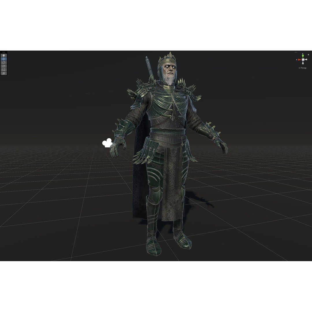 Dead King 3D Model – Low Poly Fantasy Character, Rigged, FBX - View 36