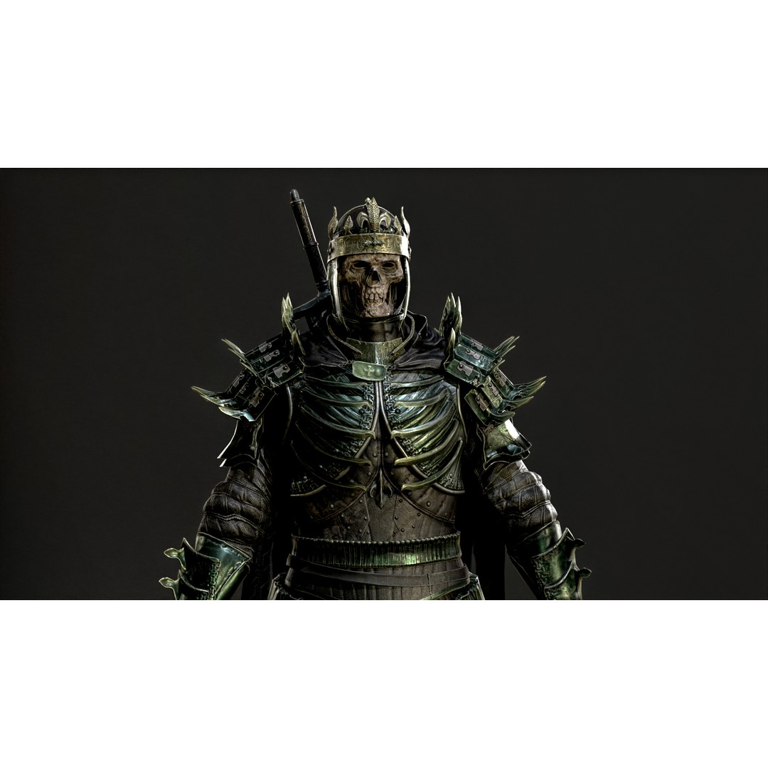 Dead King 3D Model – Low Poly Fantasy Character, Rigged, FBX - View 37