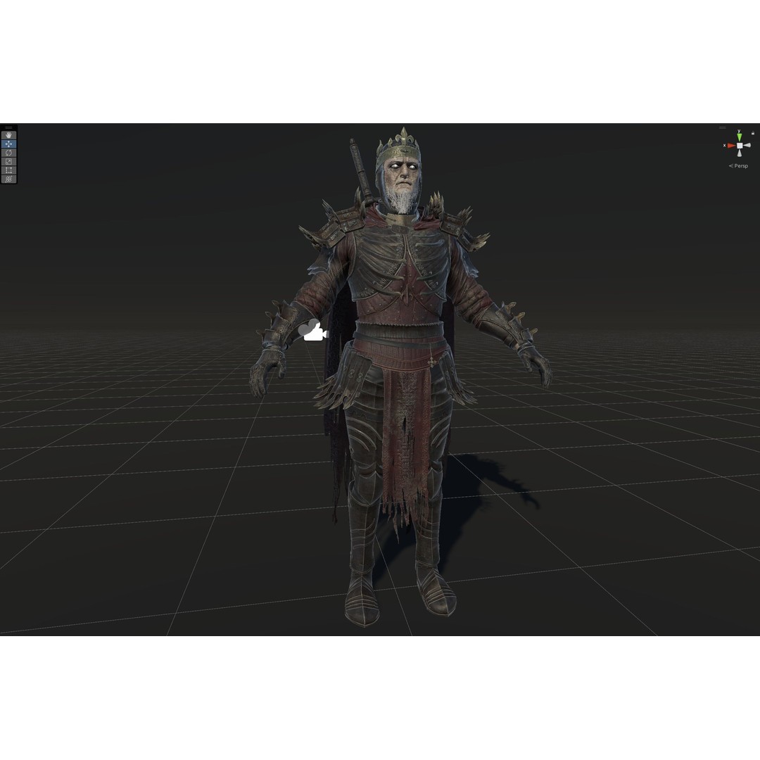Dead King 3D Model – Low Poly Fantasy Character, Rigged, FBX - View 41