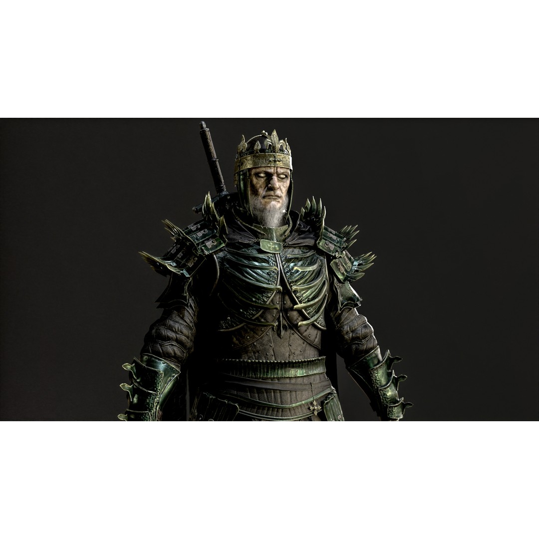 Dead King 3D Model – Low Poly Fantasy Character, Rigged, FBX - View 43