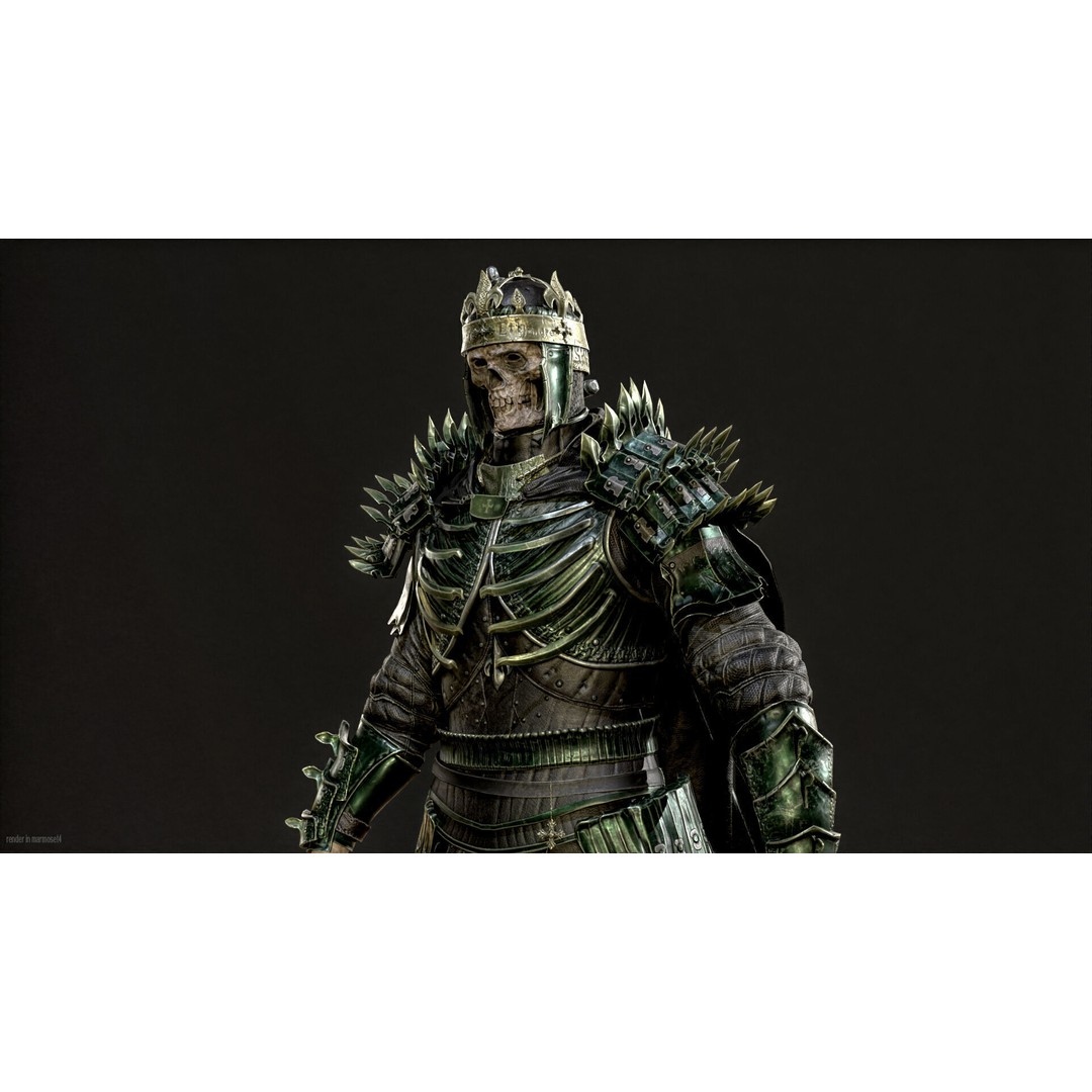 Dead King 3D Model – Low Poly Fantasy Character, Rigged, FBX - View 7