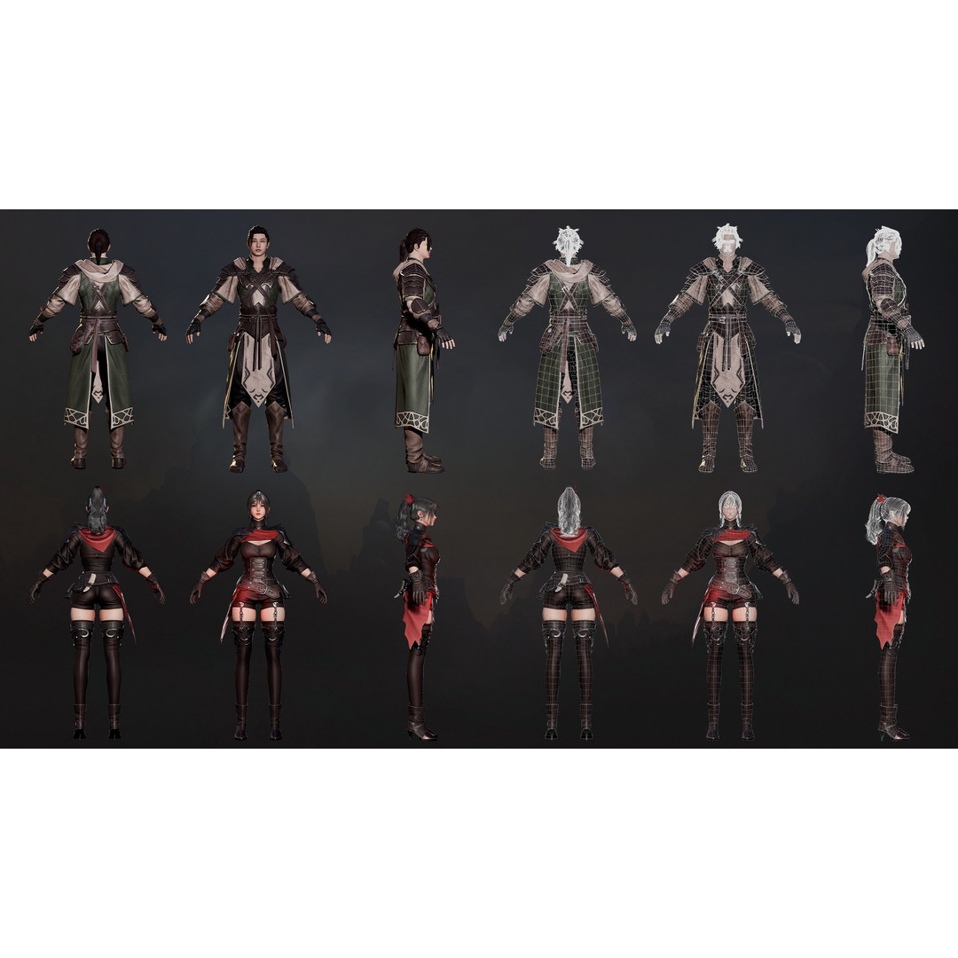 Advanced Archer 3D Model – Low Poly Game Character with Rigging
