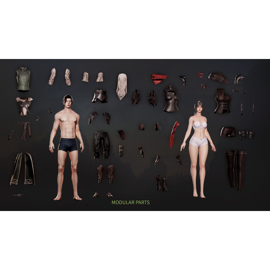 Advanced Archer 3D Model – Low Poly Game Character with Rigging - View 12