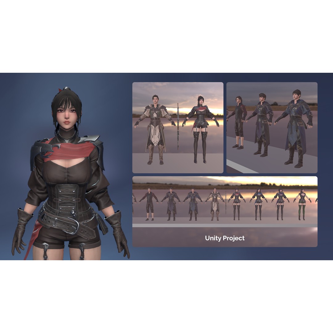 Advanced Archer 3D Model – Low Poly Game Character with Rigging - View 24