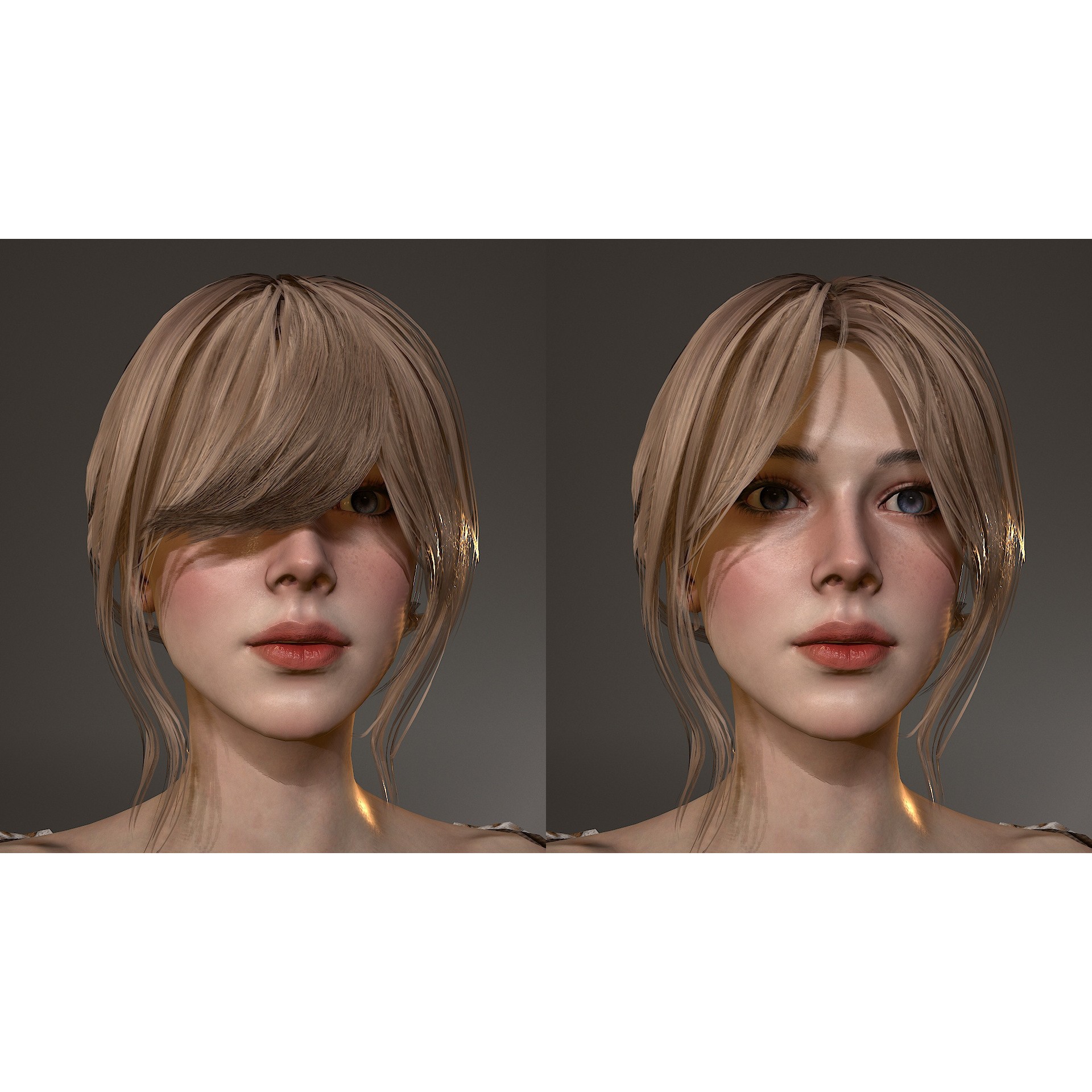 Village Lady - Low-Poly Game-Ready 3D Model - View 16