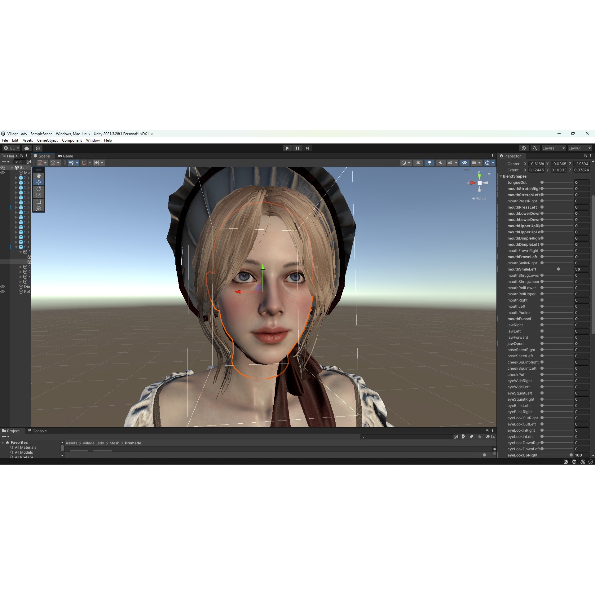 Village Lady - Low-Poly Game-Ready 3D Model - View 18