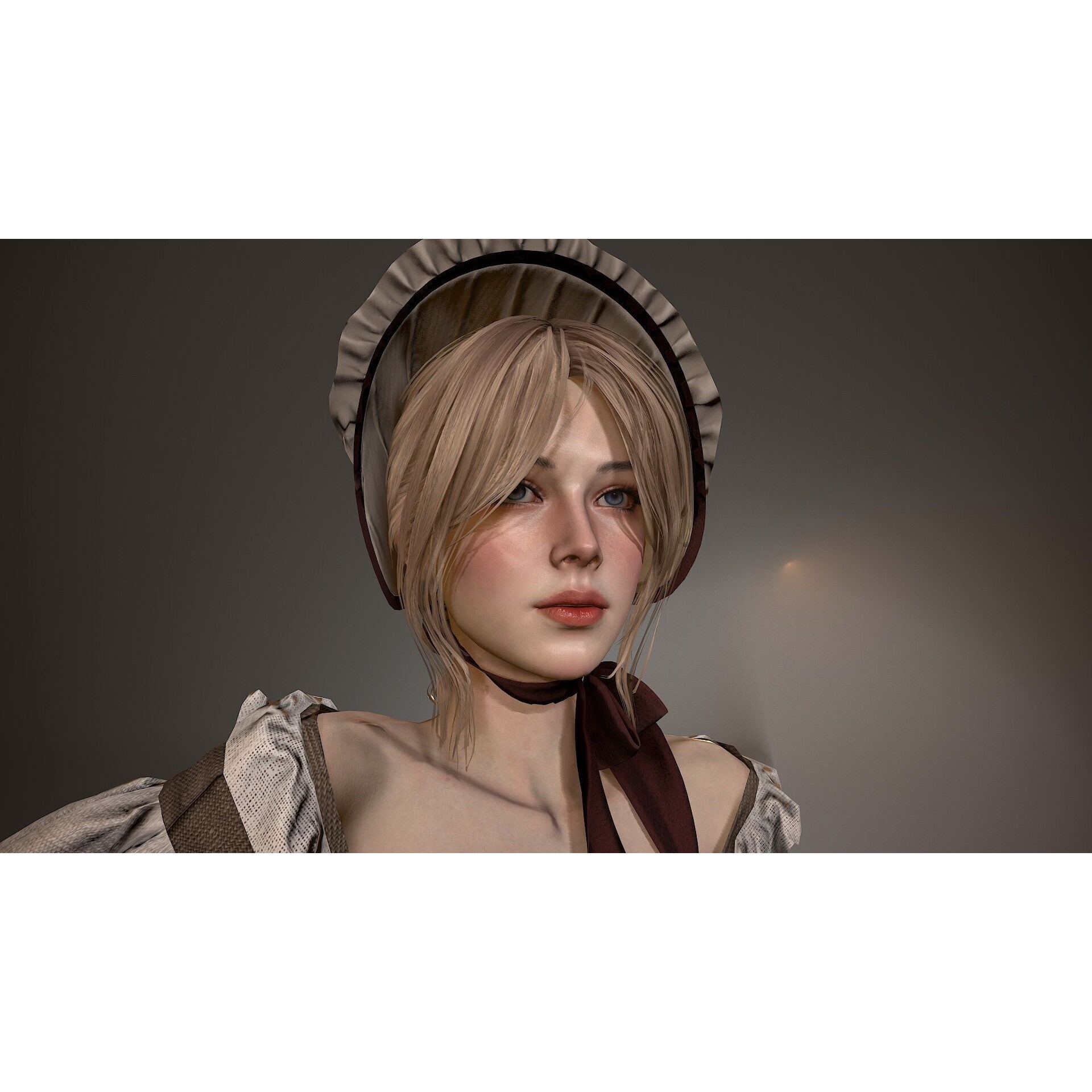 Village Lady - Low-Poly Game-Ready 3D Model - View 7