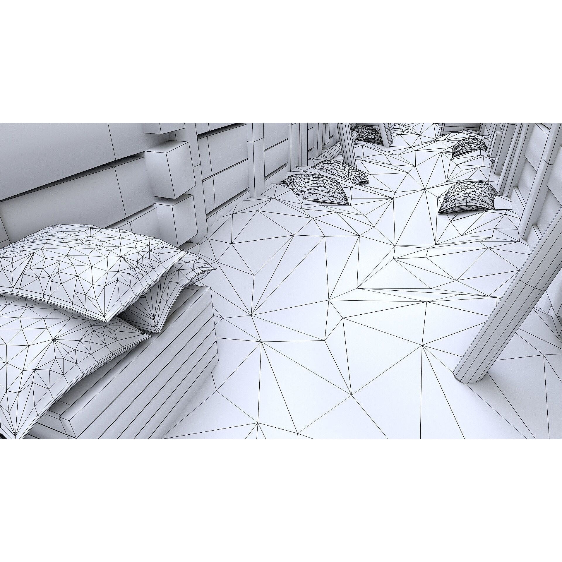 Modular Low Poly Army Trenches - Low-Poly Game-Ready 3D Model