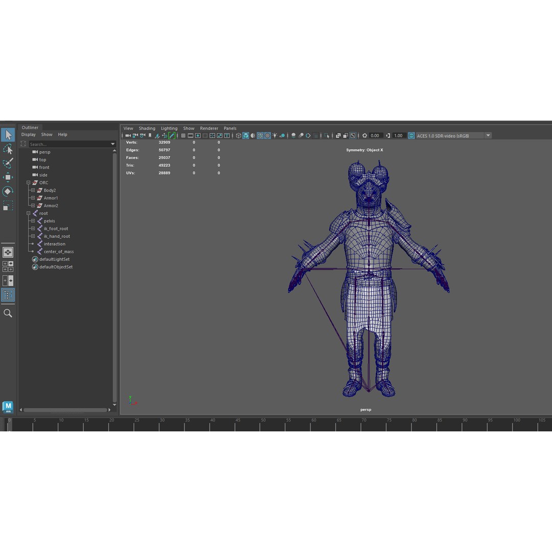Orc 3D Model – Low Poly Game Ready Character with Rigging