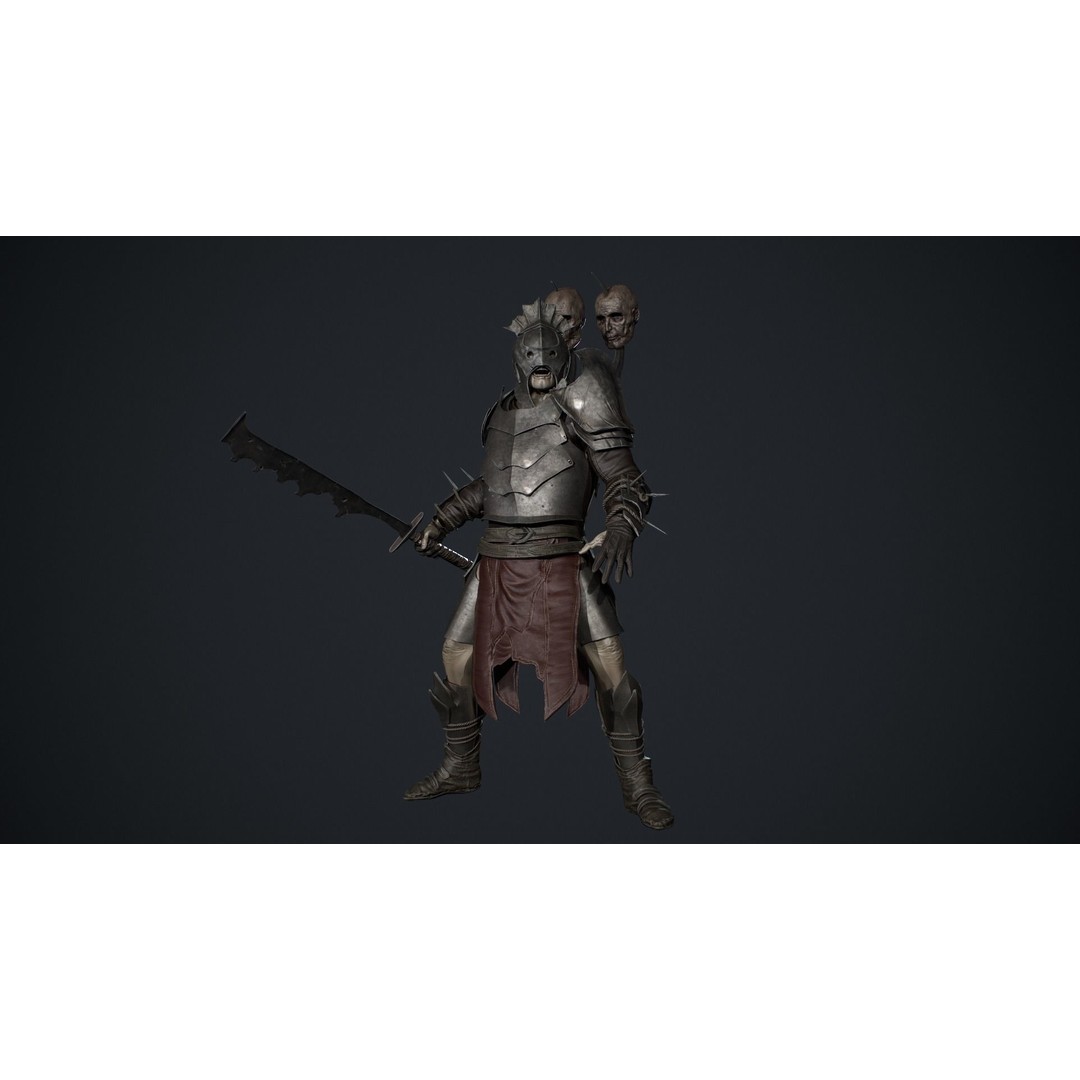 Orc 3D Model – Low Poly Game Ready Character with Rigging - View 11