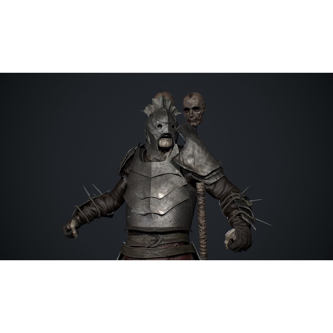 Orc 3D Model – Low Poly Game Ready Character with Rigging - View 12