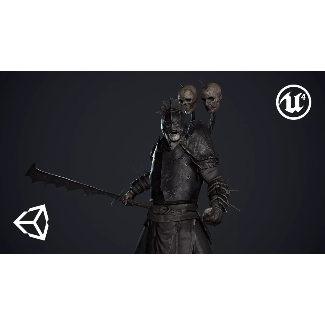 Orc 3D Model – Low Poly Game Ready Character with Rigging - View 2