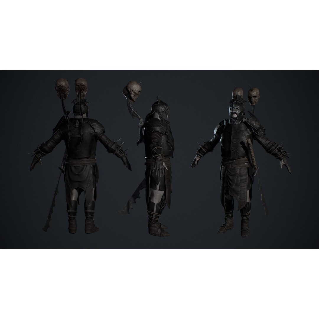 Orc 3D Model – Low Poly Game Ready Character with Rigging - View 4