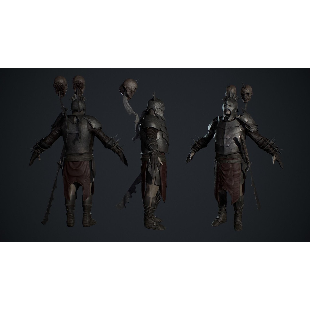 Orc 3D Model – Low Poly Game Ready Character with Rigging - View 5