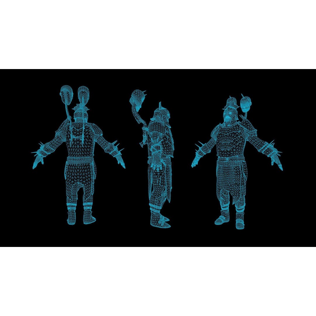 Orc 3D Model – Low Poly Game Ready Character with Rigging - View 6
