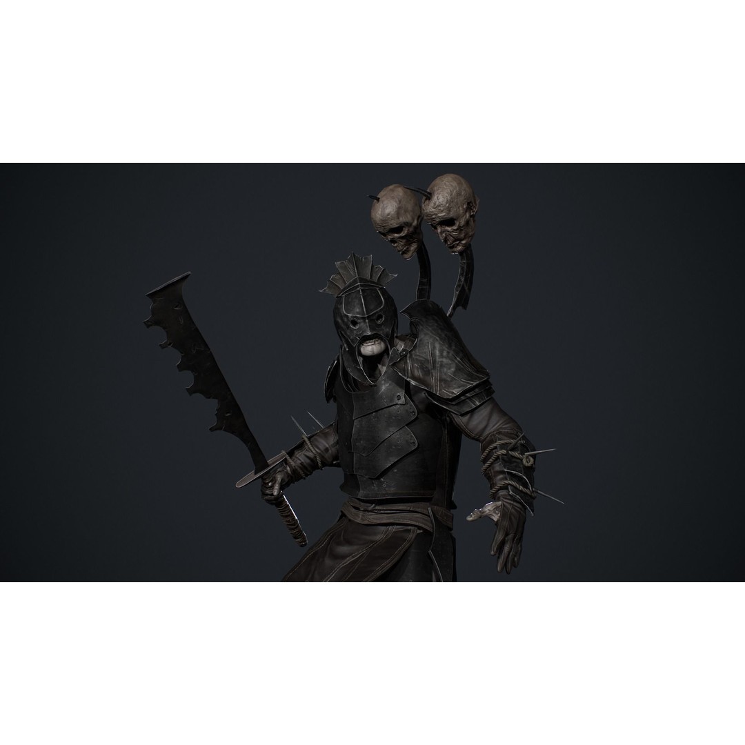 Orc 3D Model – Low Poly Game Ready Character with Rigging - View 8