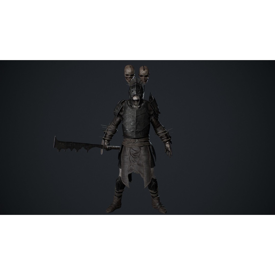 Orc 3D Model – Low Poly Game Ready Character with Rigging - View 9
