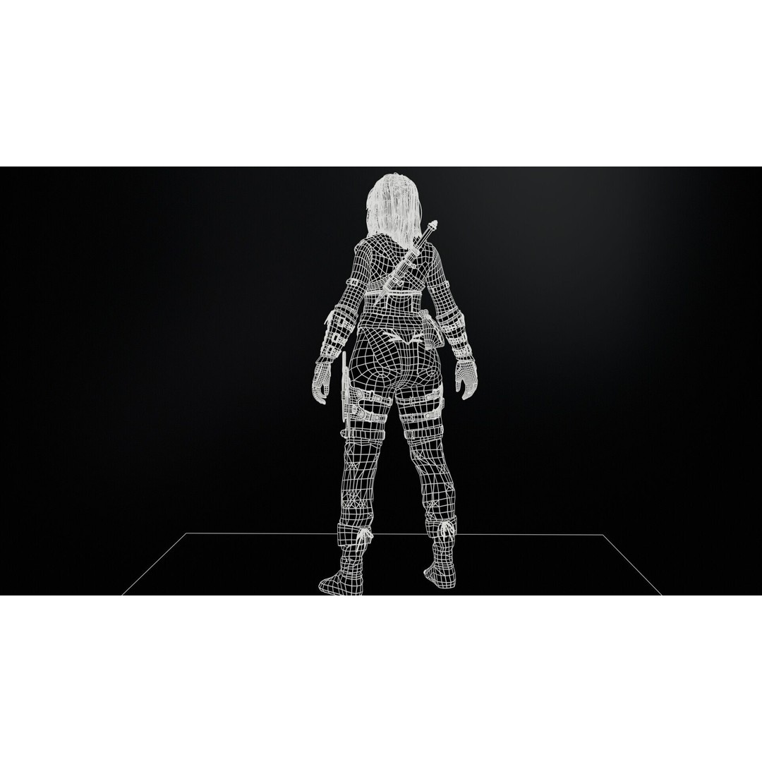 Thief Girl 3D Model – Low Poly Rigged Character with Animations, FBX - View 30