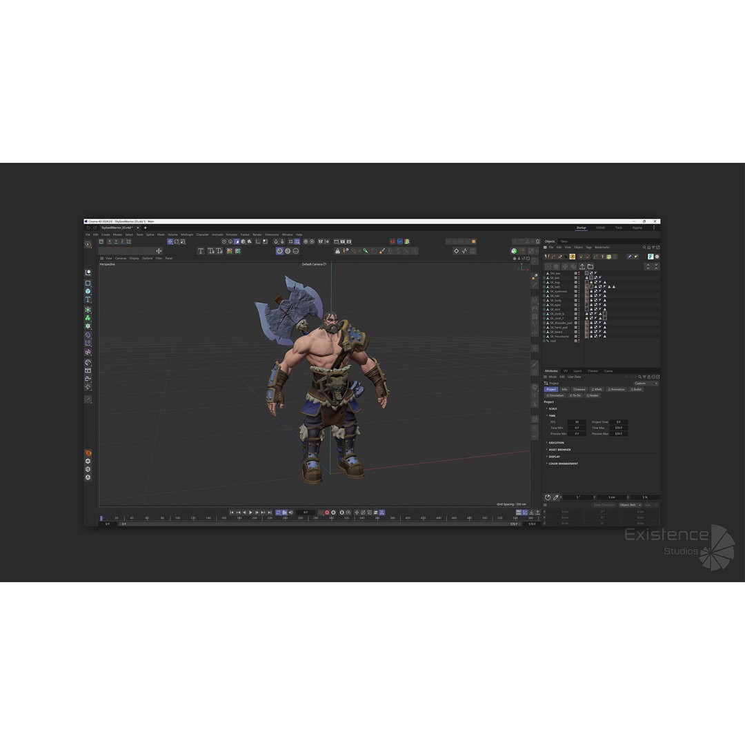 Stylized Warrior Pack 2 3D Model – Low Poly Fantasy Characters, Rigged - View 16