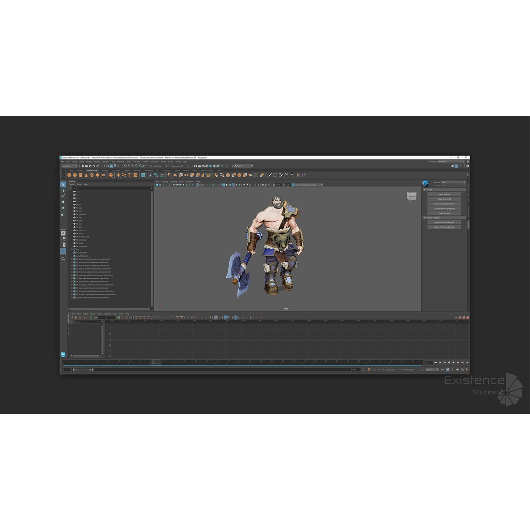 Stylized Warrior Pack 2 3D Model – Low Poly Fantasy Characters, Rigged - View 17