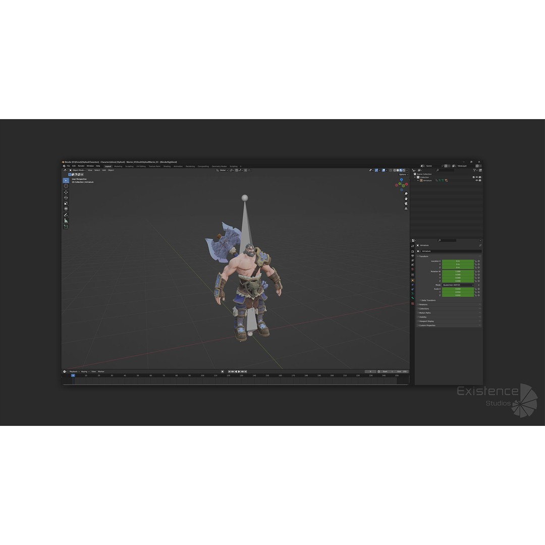 Stylized Warrior Pack 2 3D Model – Low Poly Fantasy Characters, Rigged - View 19