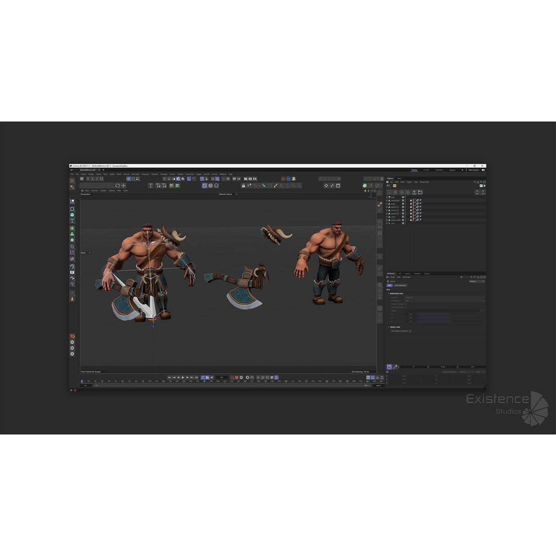 Stylized Warrior Pack 2 3D Model – Low Poly Fantasy Characters, Rigged - View 22