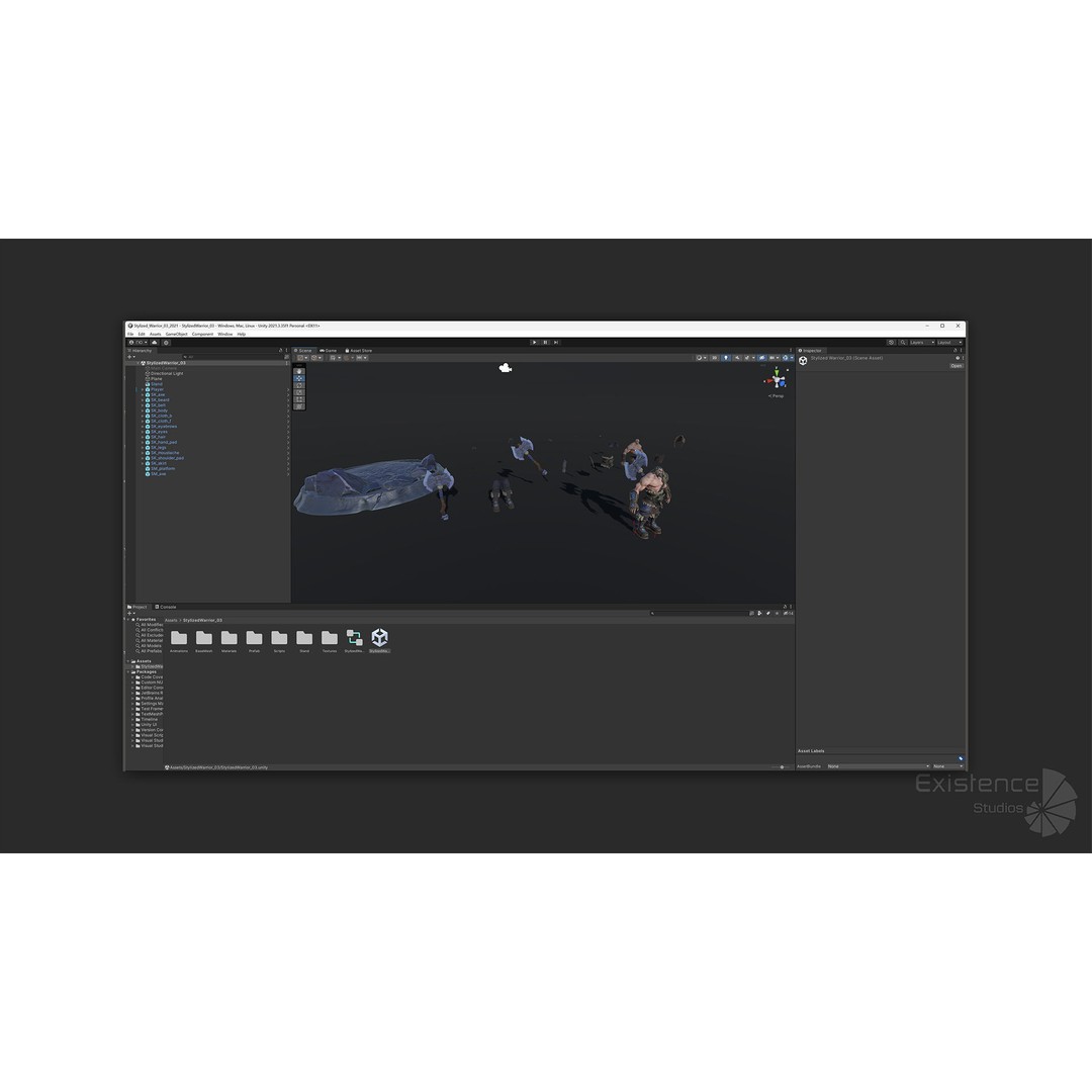 Stylized Warrior Pack 2 3D Model – Low Poly Fantasy Characters, Rigged - View 27