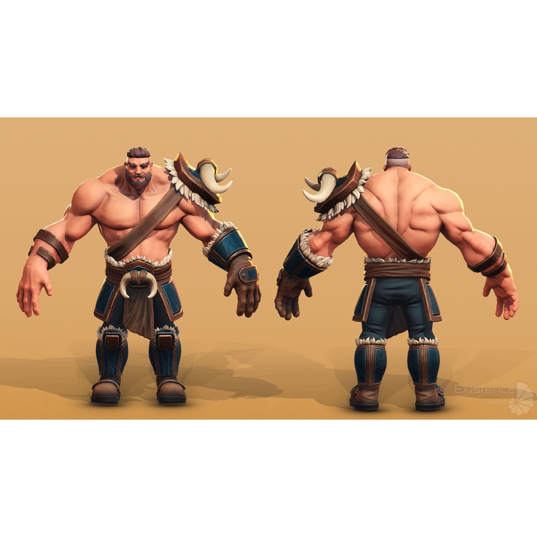 Stylized Warrior Pack 2 3D Model – Low Poly Fantasy Characters, Rigged - View 9