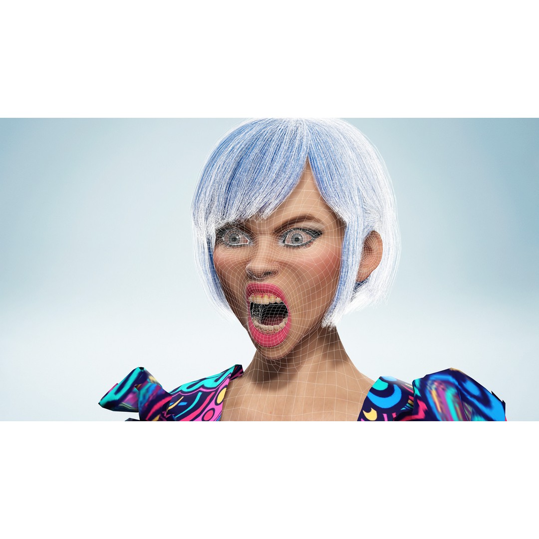 Stylized Girl 3D Model – Realistic Low-Poly Character with Rigging, FBX