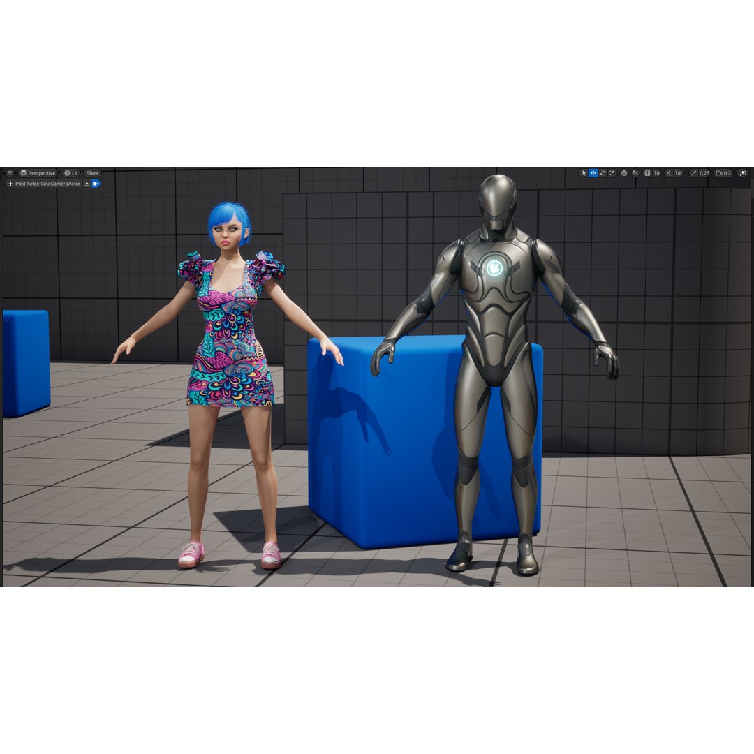 Stylized Girl 3D Model – Realistic Low-Poly Character with Rigging, FBX - View 24