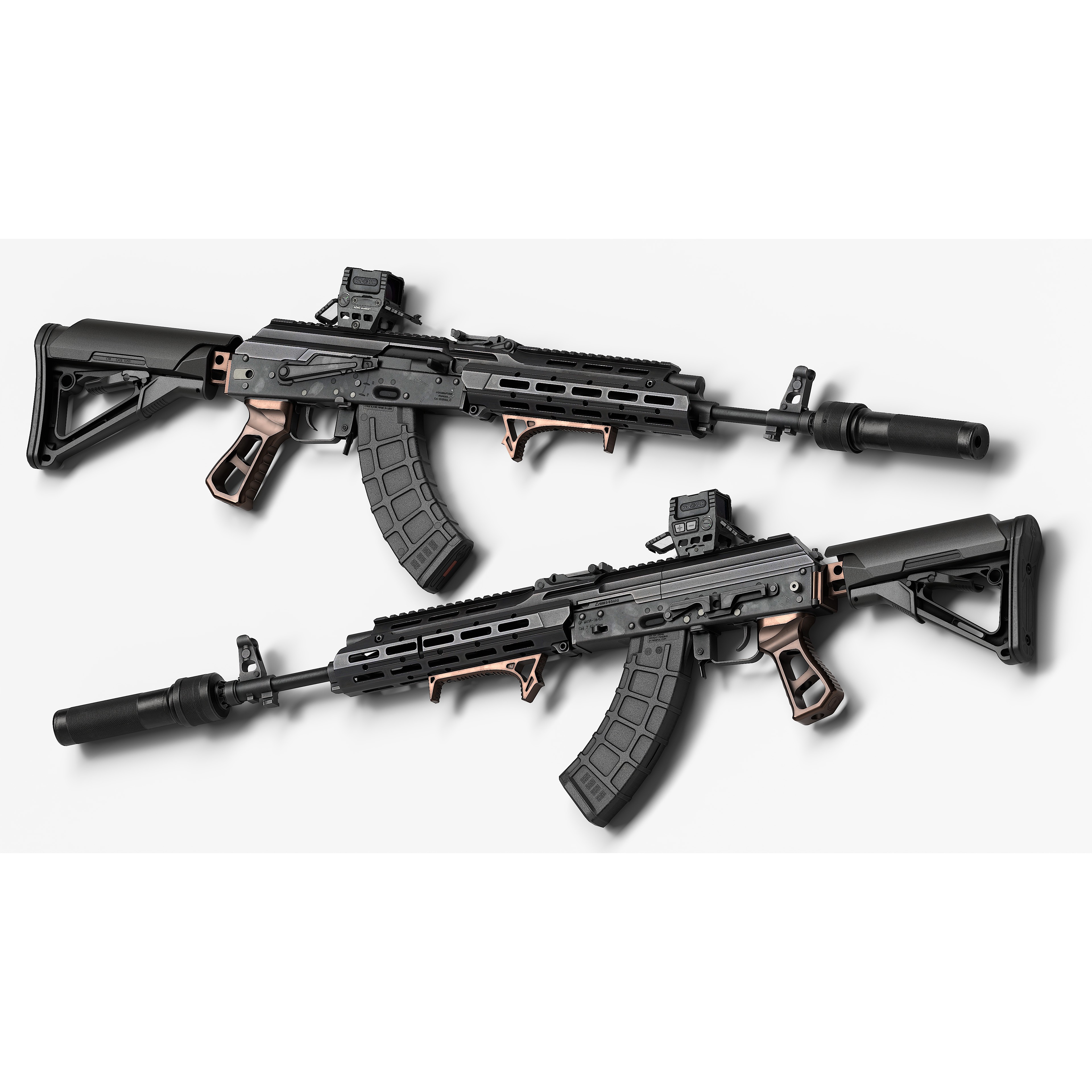 AK 103-104 - Low-Poly Game-Ready 3D Model - View 3