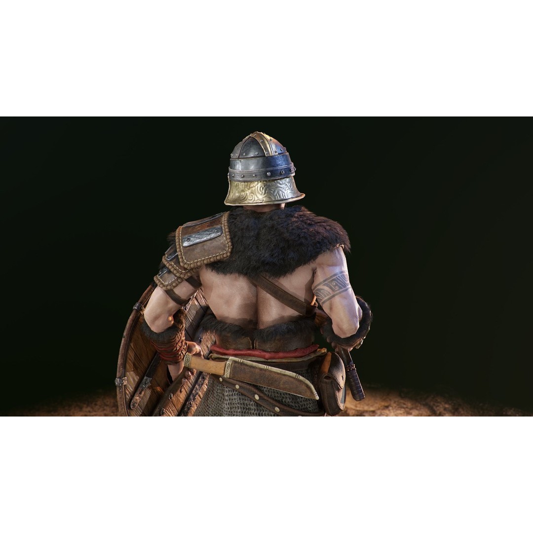 Bjorn Viking 3D Model – Low Poly Character, Rigged, PBR Textures - View 17