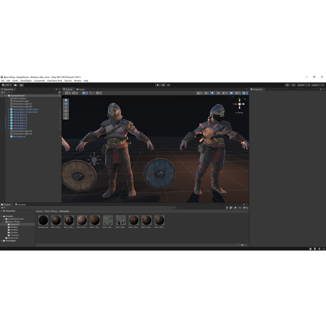 Bjorn Viking 3D Model – Low Poly Character, Rigged, PBR Textures - View 36