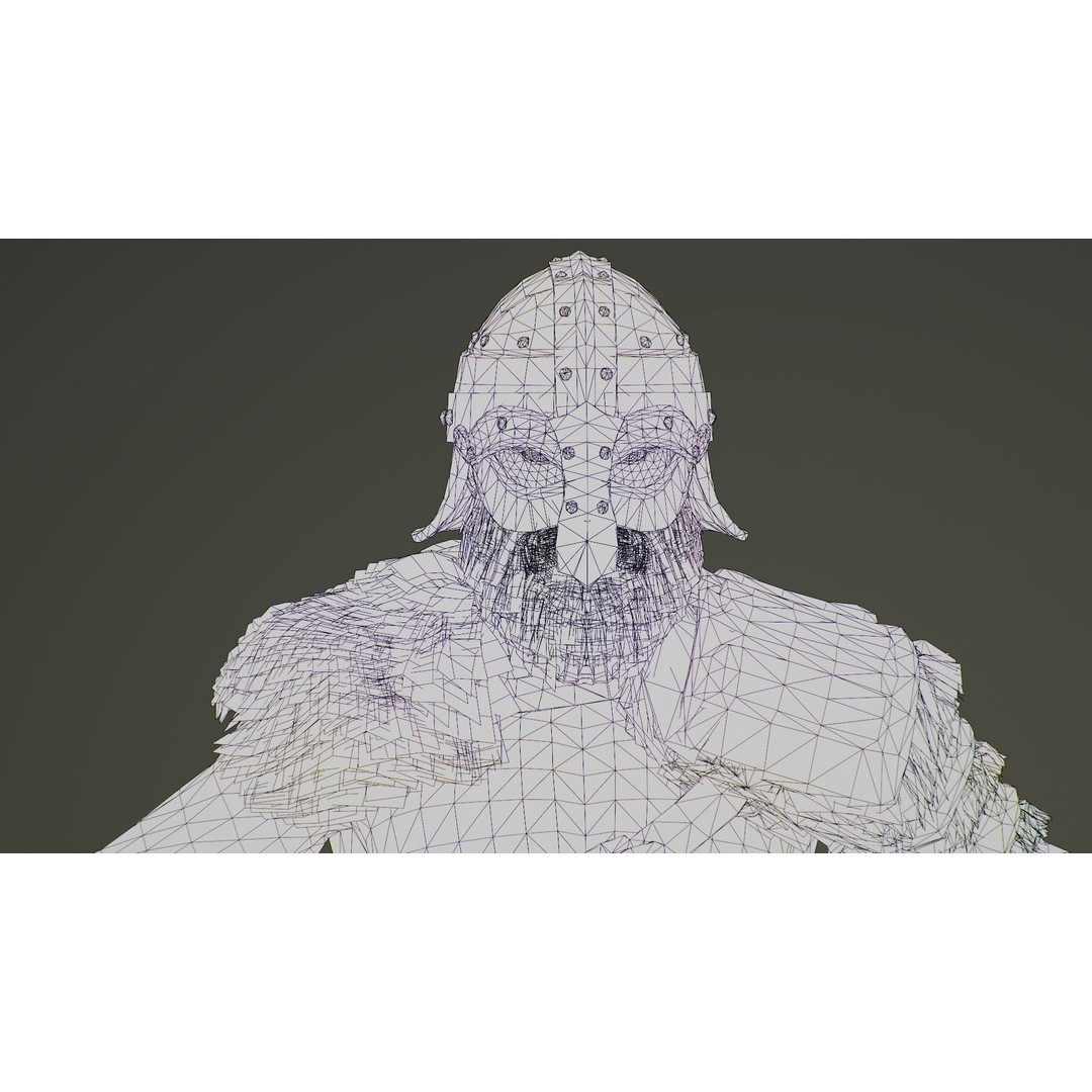 Bjorn Viking 3D Model – Low Poly Character, Rigged, PBR Textures - View 8
