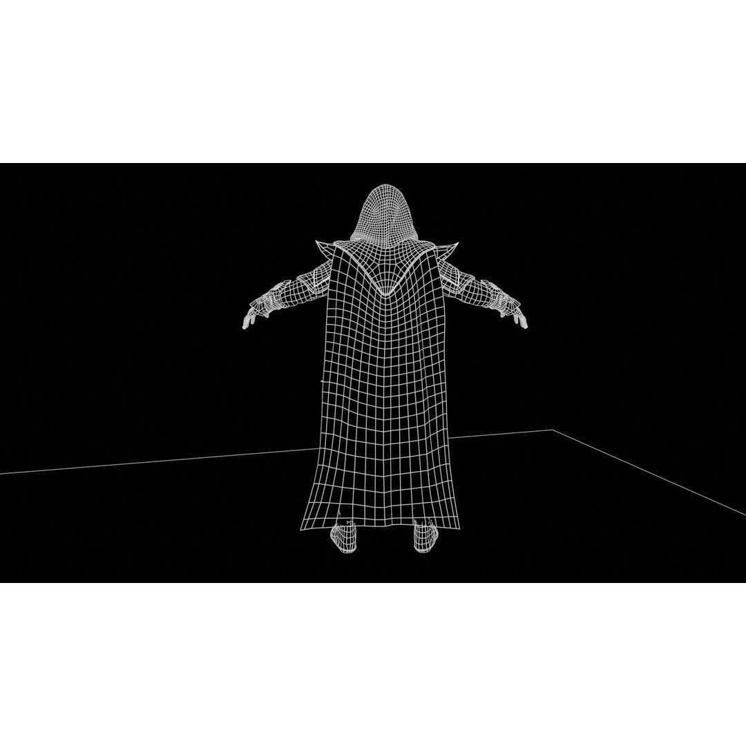 Dark Mage 3D Model – Low Poly Character with Animations, FBX - View 10