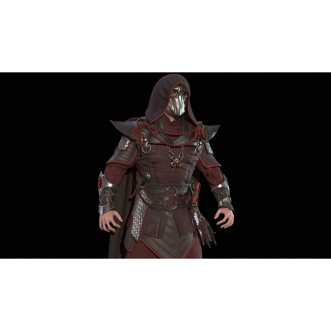 Dark Mage 3D Model – Low Poly Character with Animations, FBX - View 27