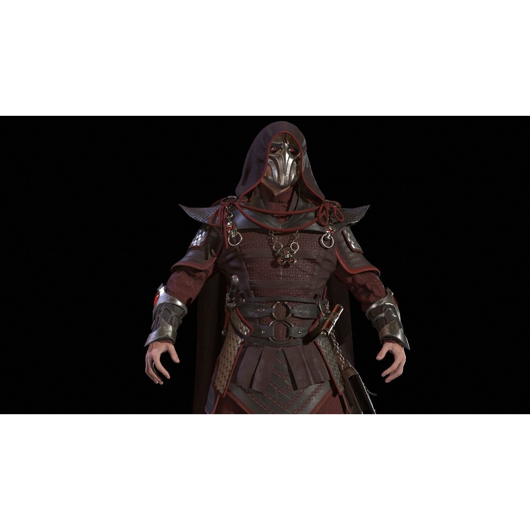 Dark Mage 3D Model – Low Poly Character with Animations, FBX - View 29