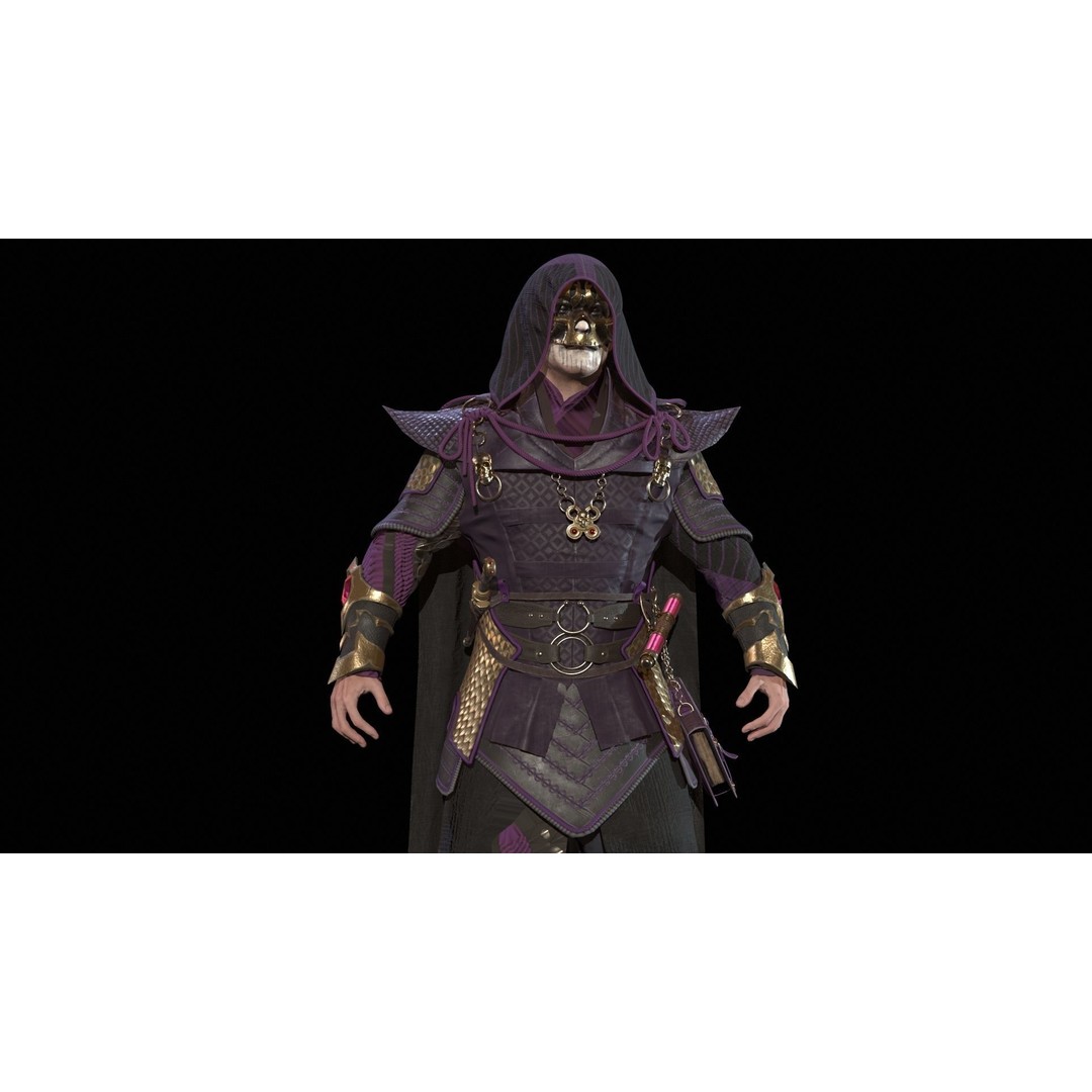 Dark Mage 3D Model – Low Poly Character with Animations, FBX - View 30