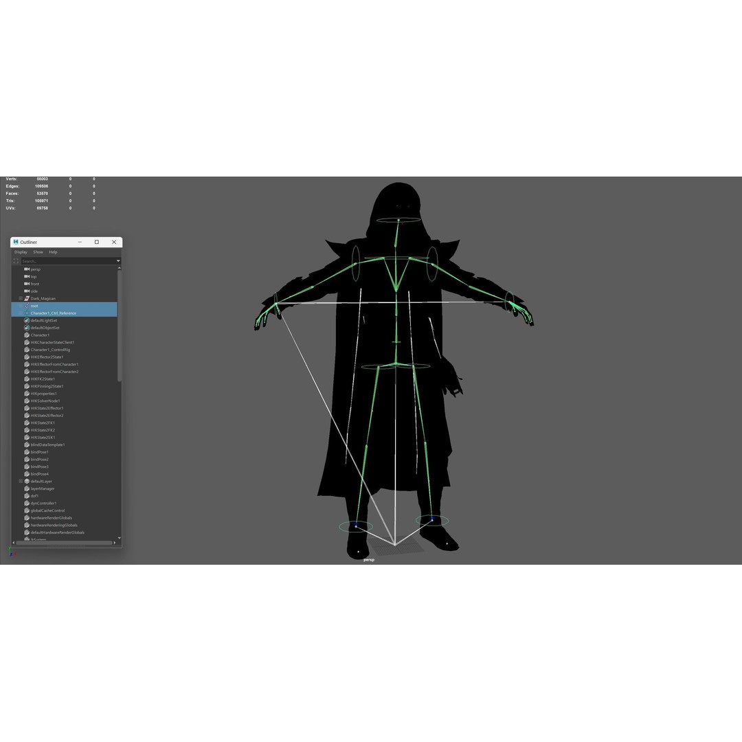 Dark Mage 3D Model – Low Poly Character with Animations, FBX - View 35