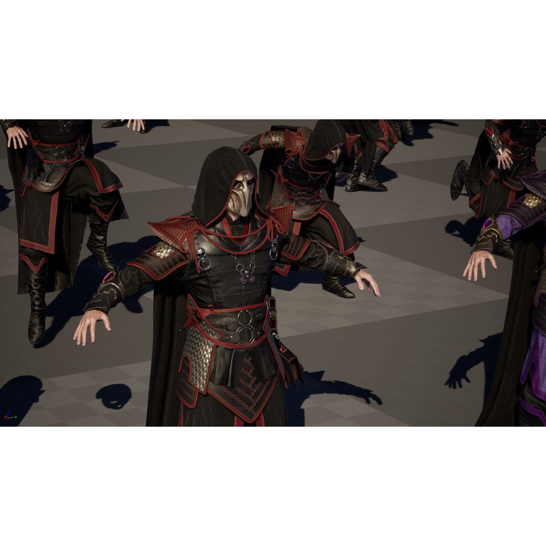 Dark Mage 3D Model – Low Poly Character with Animations, FBX - View 36
