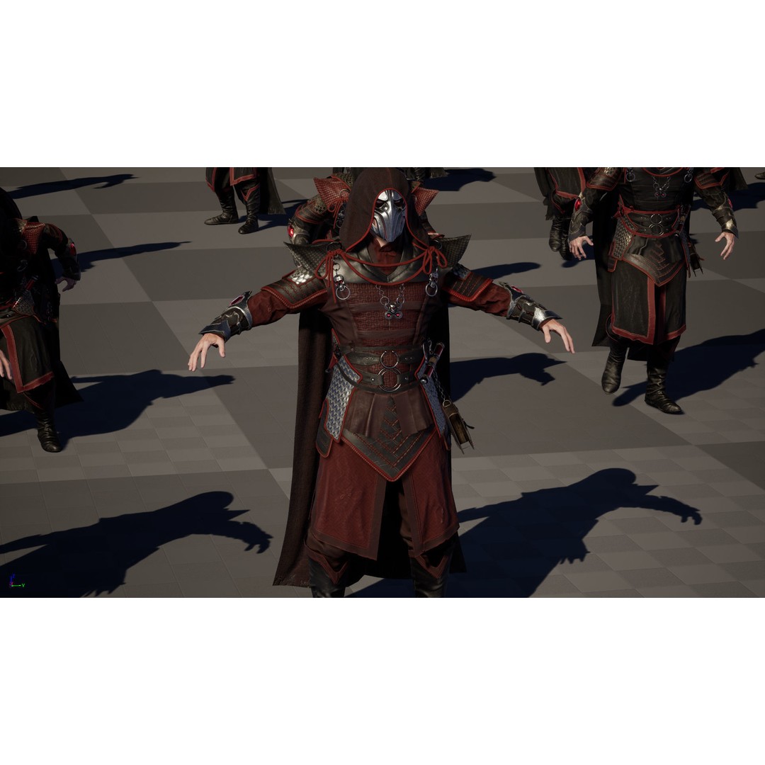 Dark Mage 3D Model – Low Poly Character with Animations, FBX - View 38