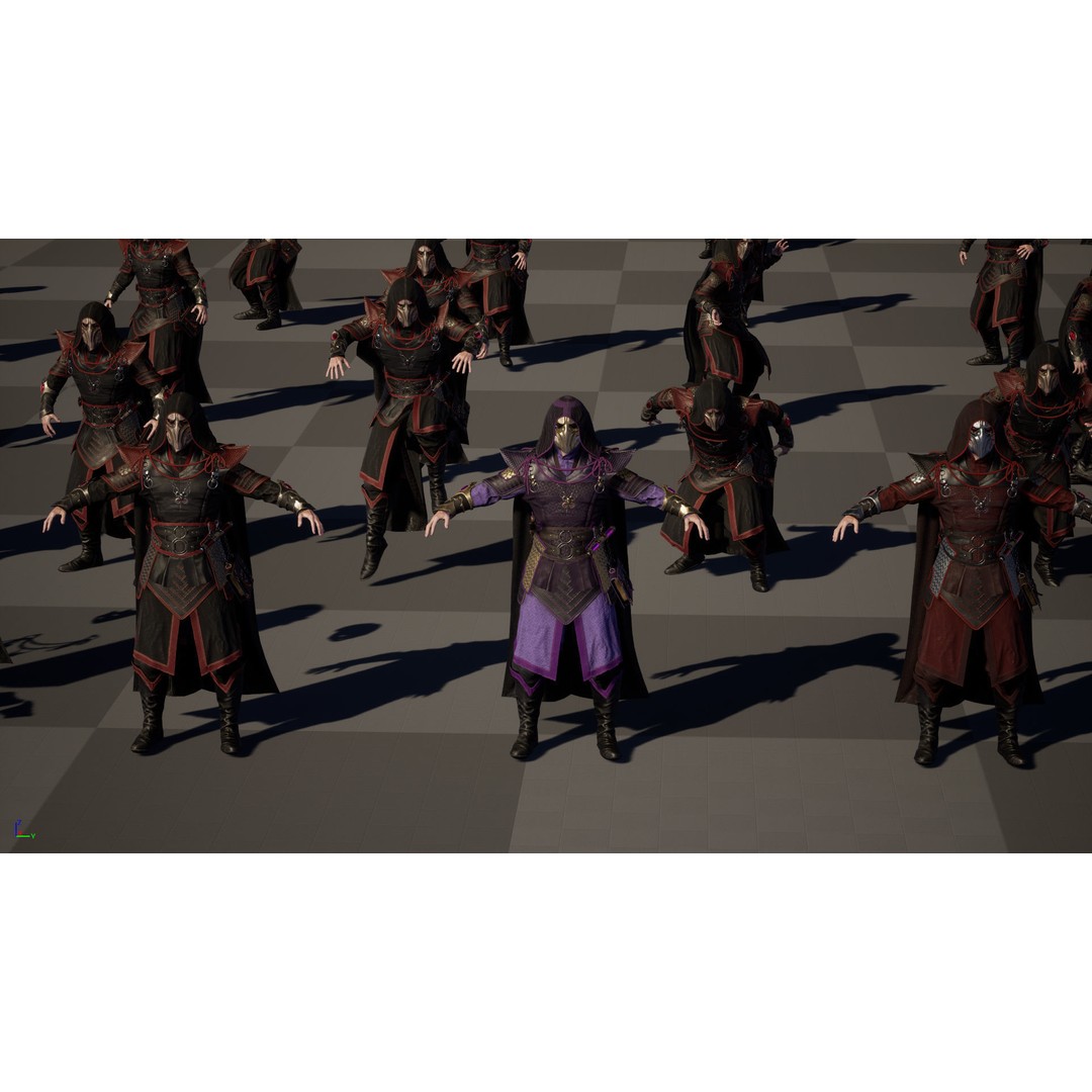 Dark Mage 3D Model – Low Poly Character with Animations, FBX - View 39