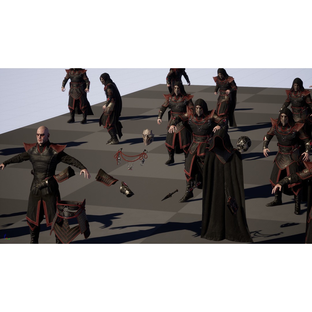 Dark Mage 3D Model – Low Poly Character with Animations, FBX - View 40