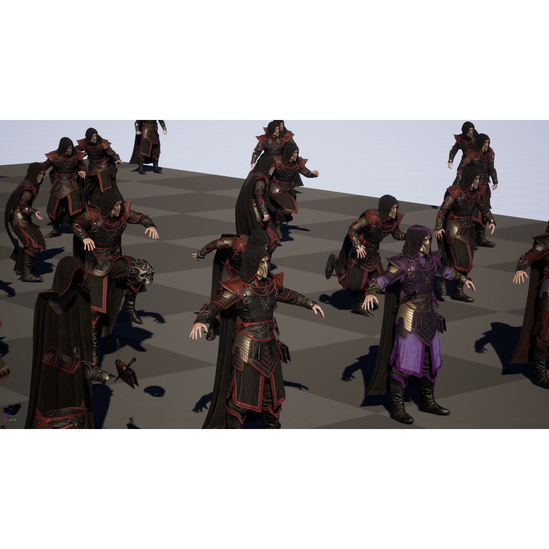 Dark Mage 3D Model – Low Poly Character with Animations, FBX - View 41