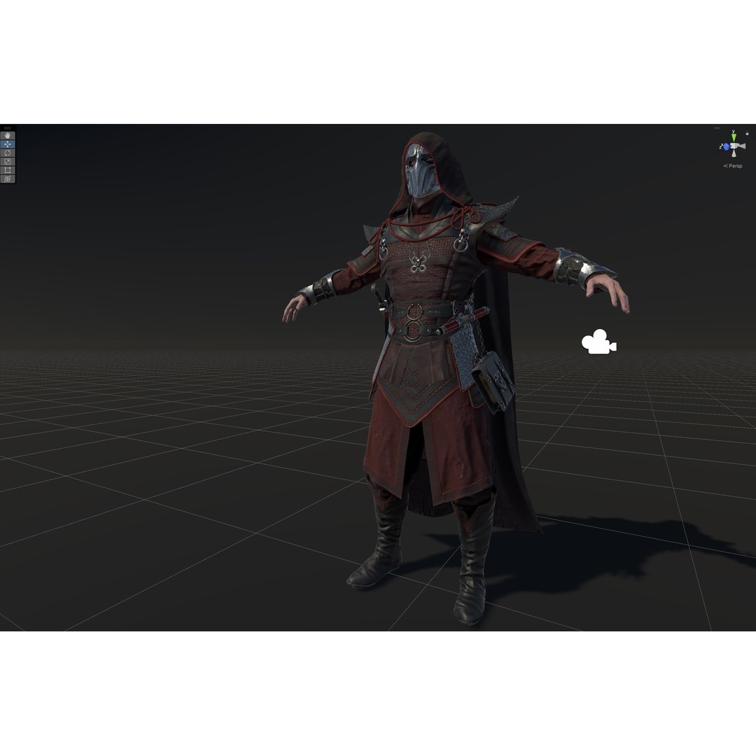 Dark Mage 3D Model – Low Poly Character with Animations, FBX - View 43