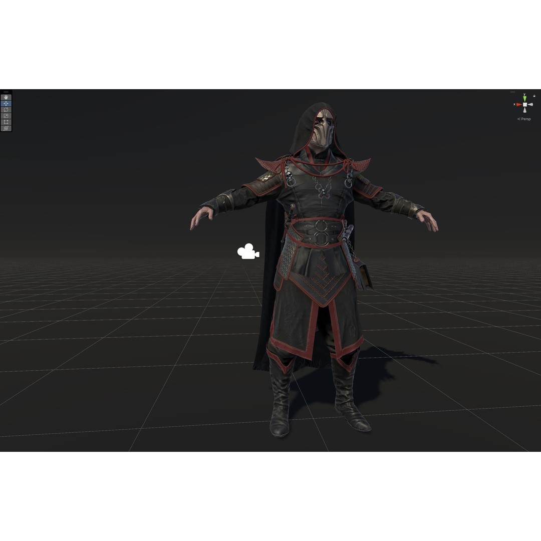 Dark Mage 3D Model – Low Poly Character with Animations, FBX - View 44